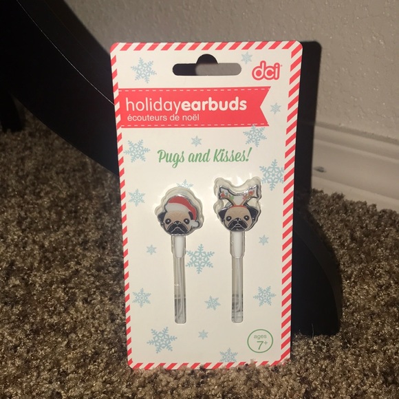 Other - Pug holiday earbuds